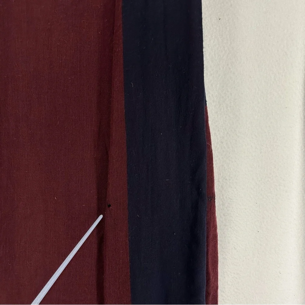 Cashmere Scarf Wide Maroon‎ Navy Blue Men’s